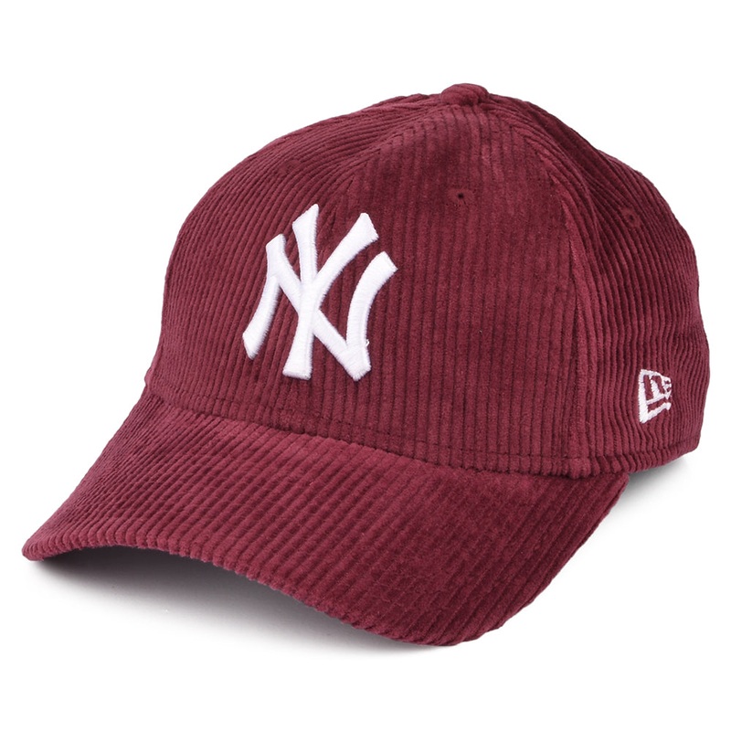 New Era Womens 9FORTY New York Yankees Baseball Cap – MLB Fashion Cord – Raspberry Adjustable