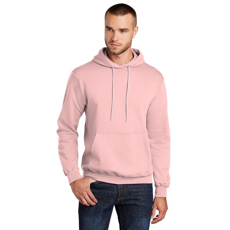 Port & Company PC78H Core Fleece Pullover Hooded Sweatshirt – Pale Blush Pale Blush S