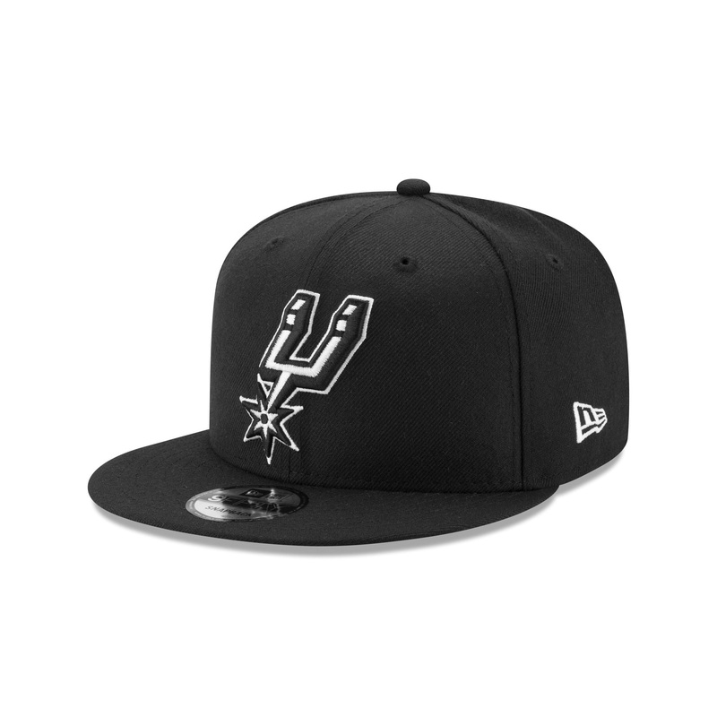 San Antonio Spurs Basic Black & White 9FIFTY Snapback Hat One Size