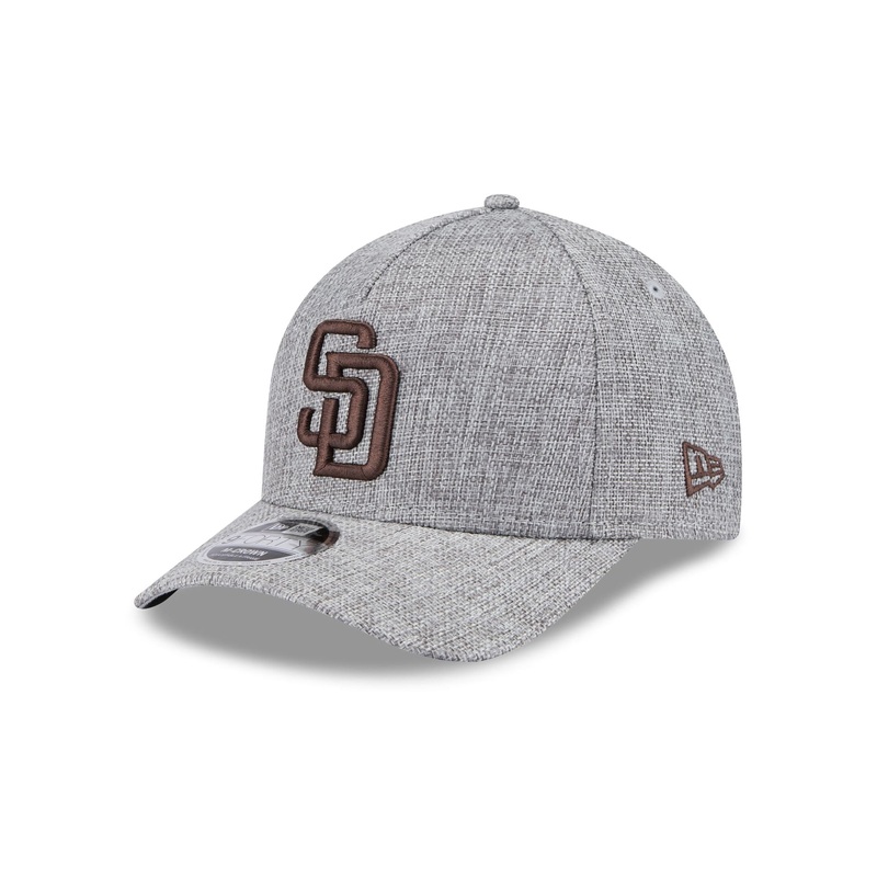 San Diego Padres Cotton Weave Gray 9FORTY M-Crown A-Frame Snapback Hat One Size