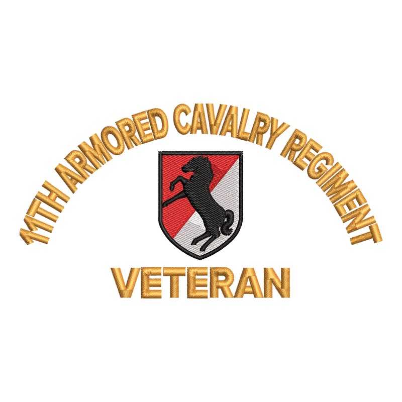 U.S. Army 11th Armored Cavalry Regiment Symbol U.S. Army 11th Armored Cavalry Regiment Symbol One Size