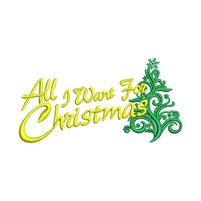 Words of All I Want For Christmas Default Title One Size