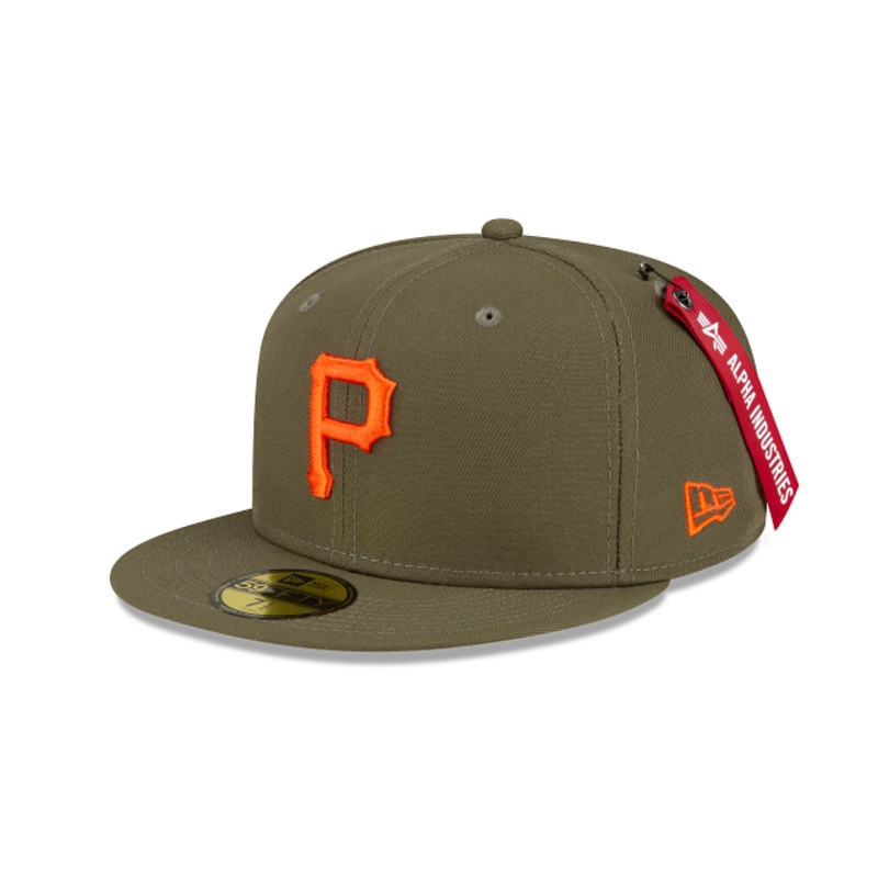 Alpha Industries X Pittsburgh Pirates Green 59FIFTY Fitted Hat 7