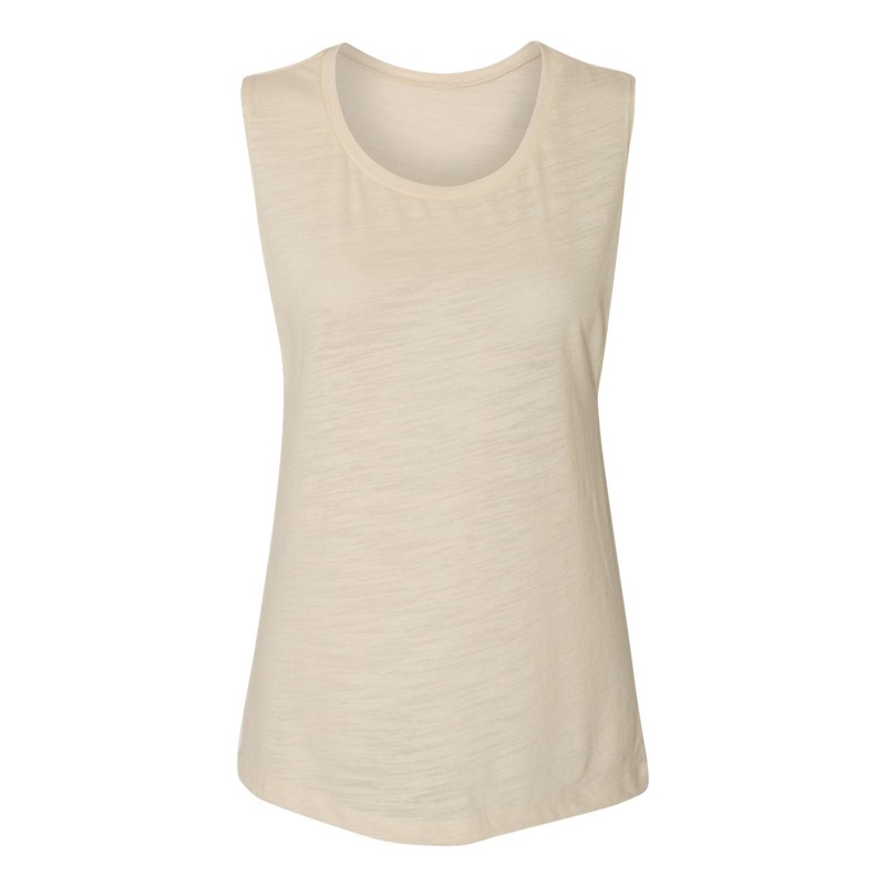 Bella + Canvas 8803 Women’s Flowy Scoop Muscle Tank – Natural Slub Natural Slub S