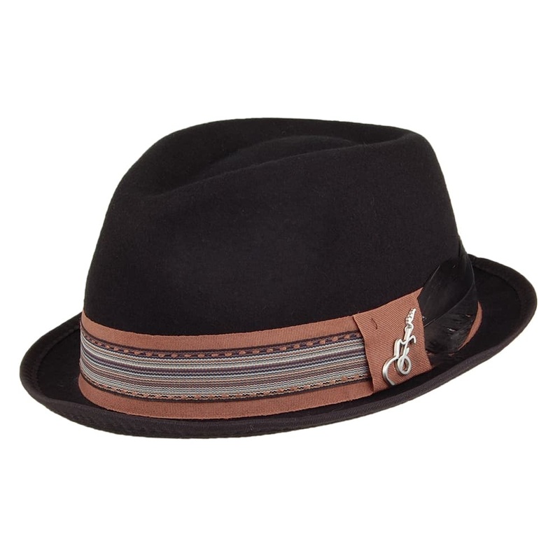 Carlos Santana Stage Wool Felt Trilby Hat – Black M