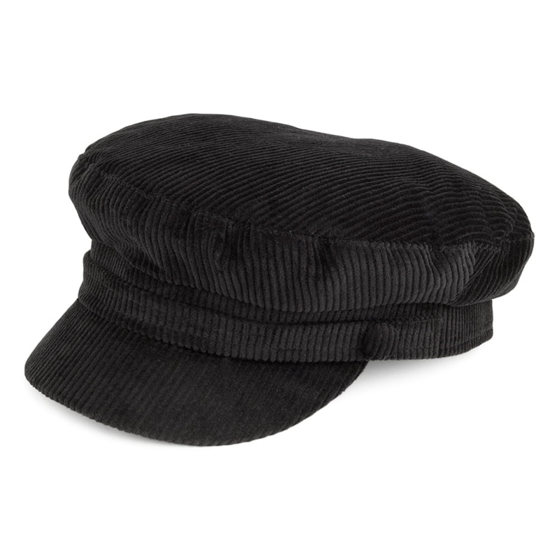 Failsworth Hats Mariner Corduroy Fiddler Cap – Black S
