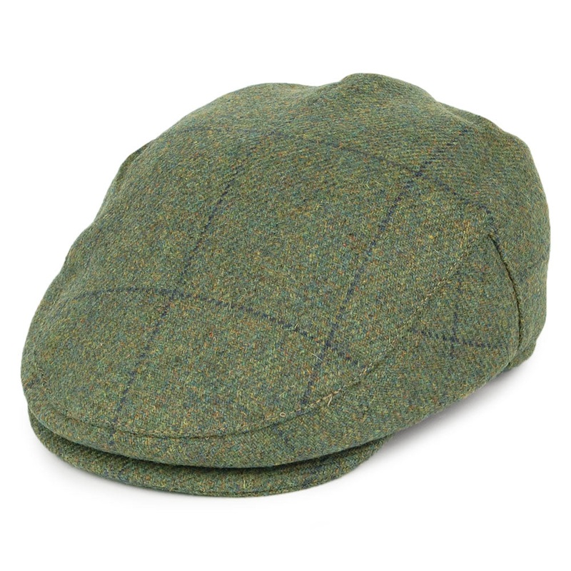 Failsworth Hats Windowpane Waterproof Flat Cap – Moss 55