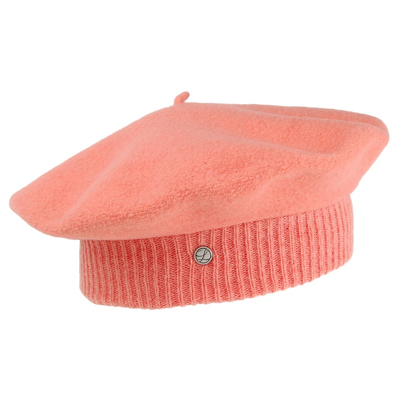 Hritage par Laulhre Hats Parisienne Merino Wool Beret – Coral 1-Size