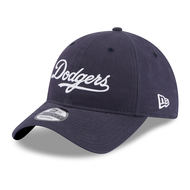New Era 9TWENTY L.A. Dodgers Baseball Cap – MLB Team Script – Navy-White Adjustable