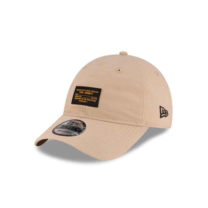New Era Cap Beige Label 9FORTY Adjustable Hat One Size