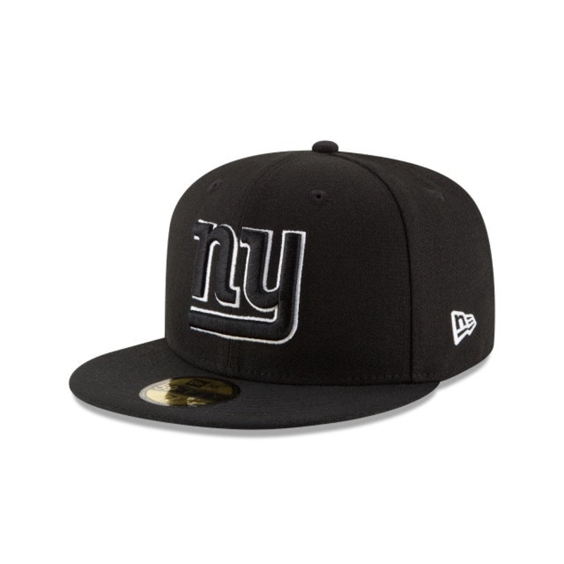 New York Giants Black & White 59FIFTY Fitted Hat 6 7/8