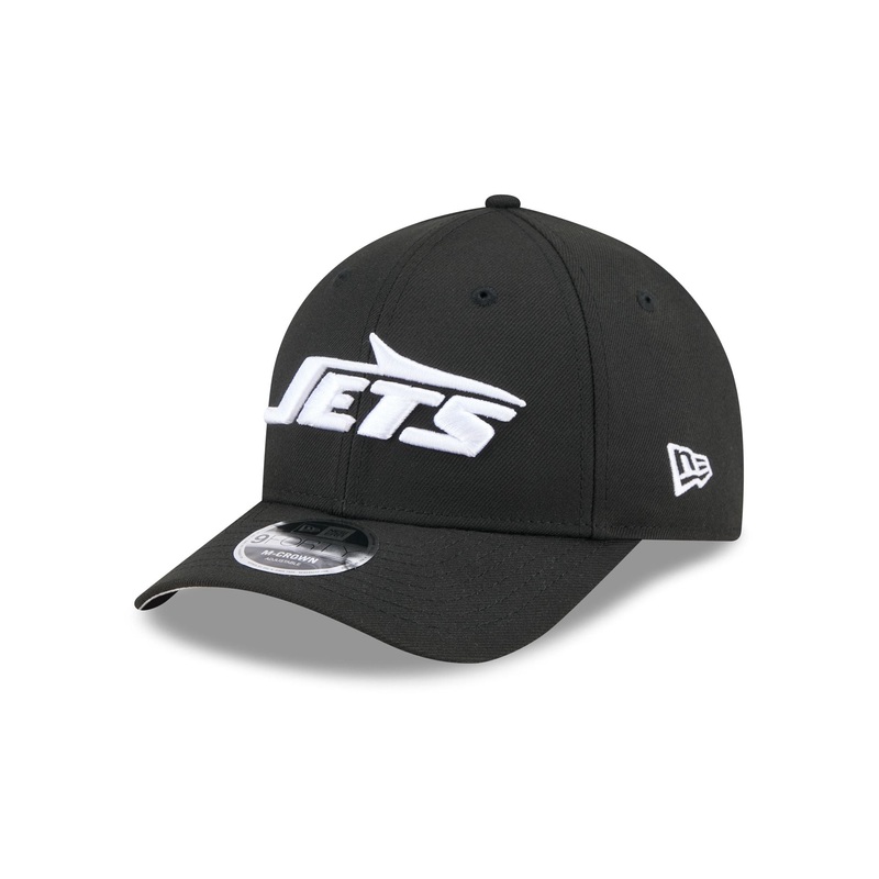 New York Jets Team Black 9FORTY M-Crown Snapback Hat One Size