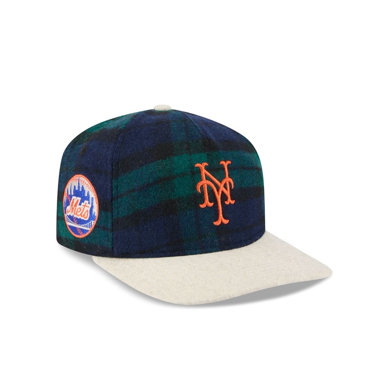 New York Mets Plaid Letterman 19TWENTY Adjustable Hat One Size