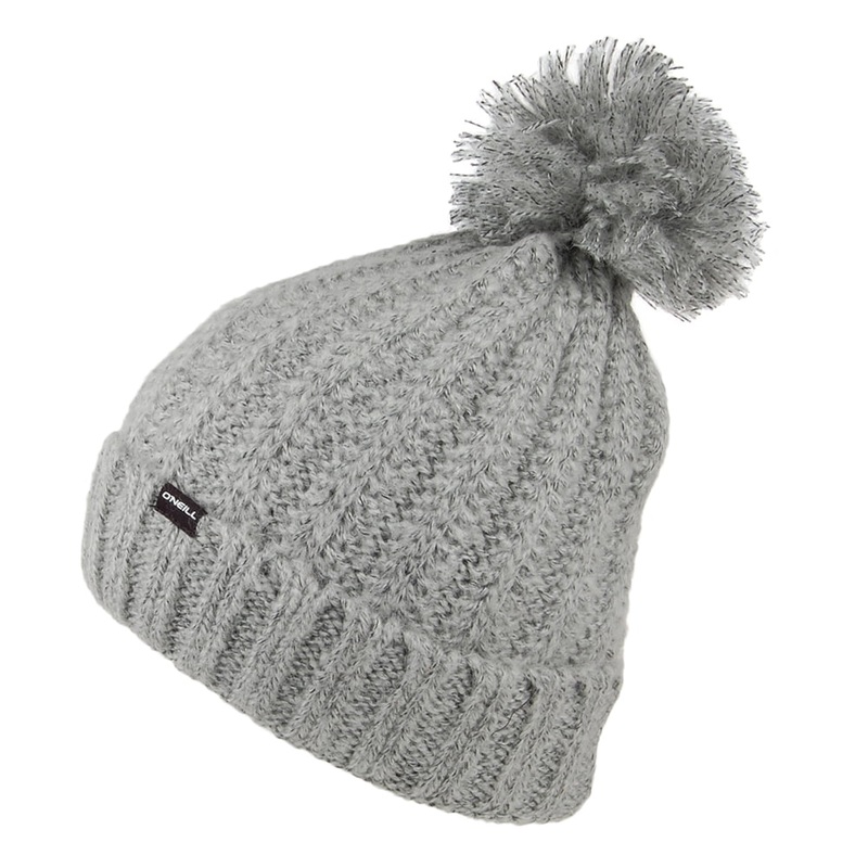 O’Neill Hats Chunky Knit Bobble Hat – Grey 1-Size