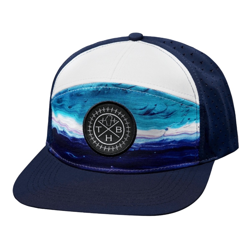 THB Hat – Flat Bill – Sand Drift – Navy / White – Laser Mesh