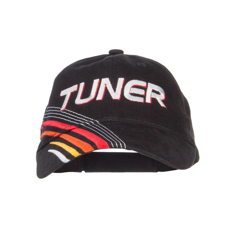 Tuner Embroidered Deluxe Cotton Cap Black One Size