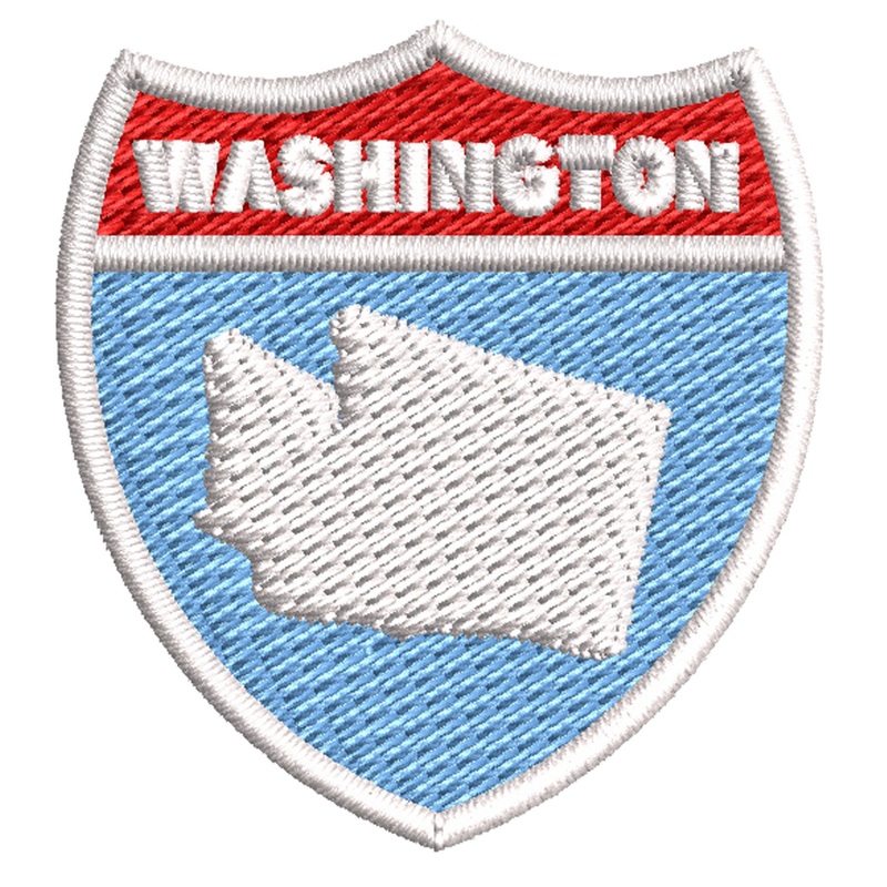 Washington Map on Road Sign Washington Map on Road Sign One Size