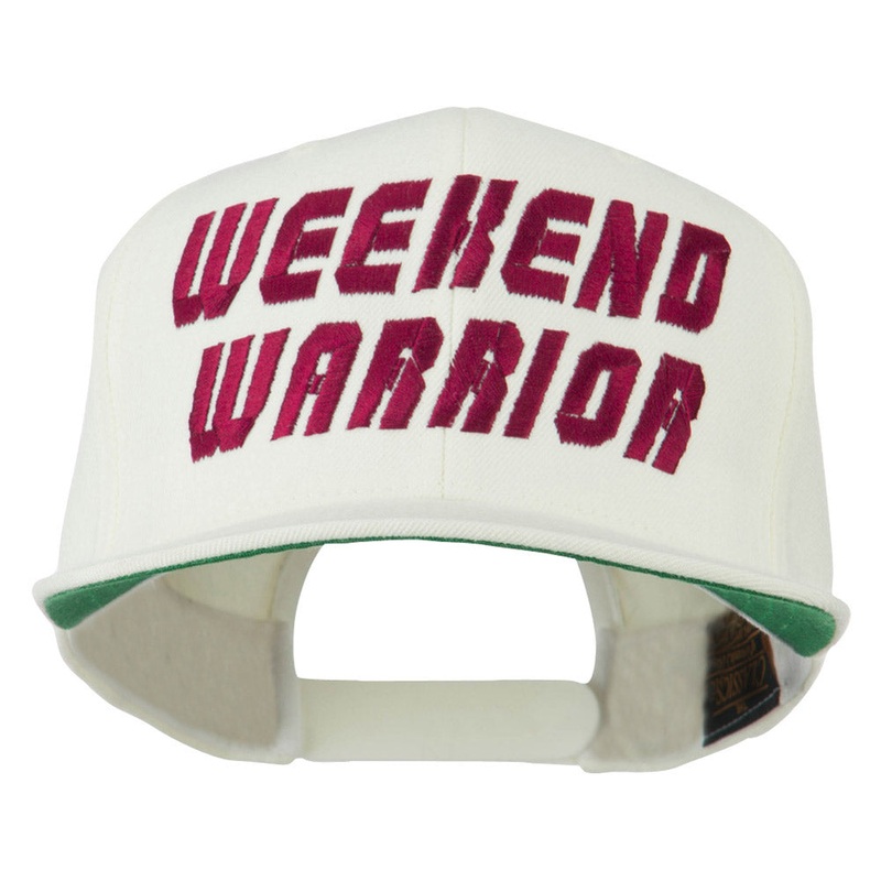 Weekend Warrior Embroidered Flat Bill Cap Natural One Size