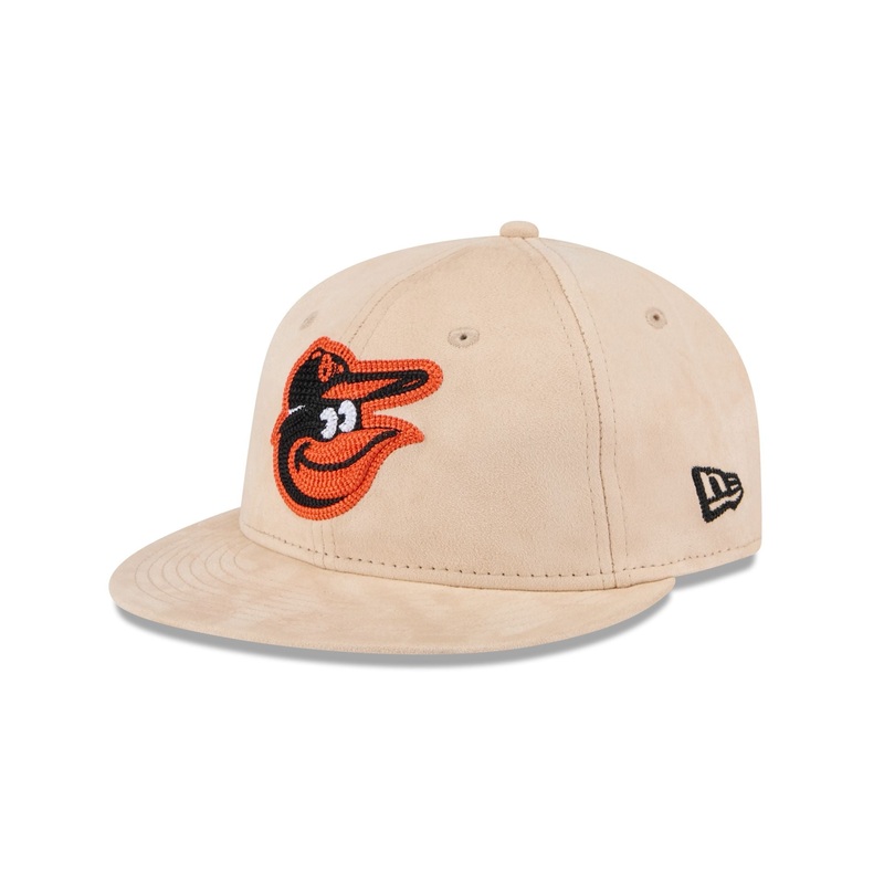 Baltimore Orioles Stone Suede Retro Crown 9FIFTY Snapback Hat One Size