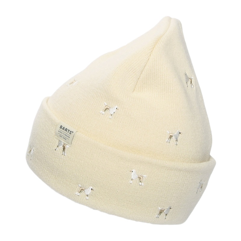 Barts Hats Vinson Poodles Cuffed Beanie Hat – Cream 1-Size