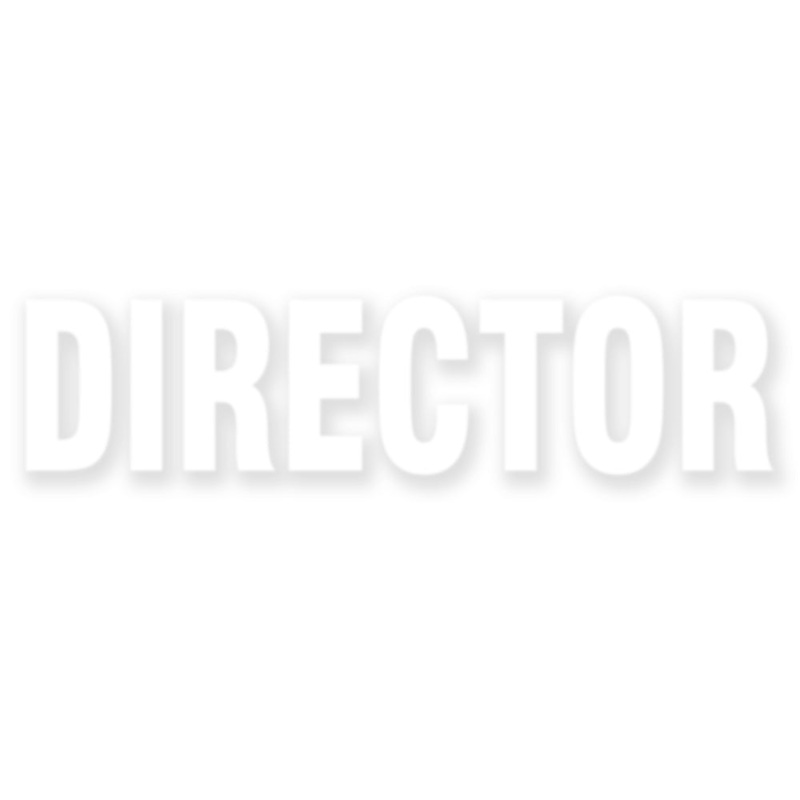 Director Letters Heat Transfers Sticker White One Size