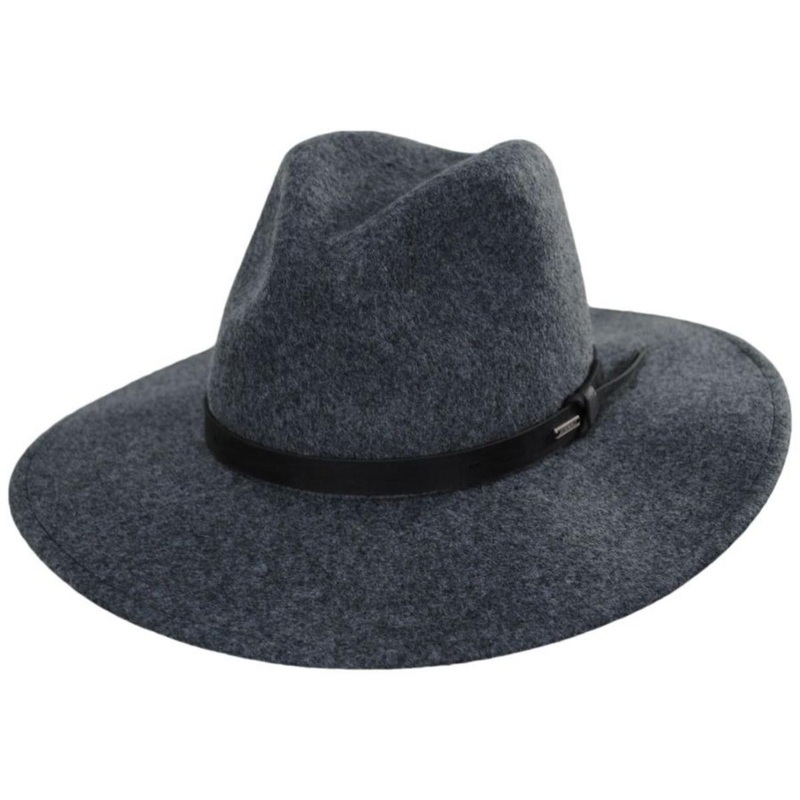 Field Proper Wool Felt Fedora Hat – Dark Heather Grey DARK HEATHER GREY XS