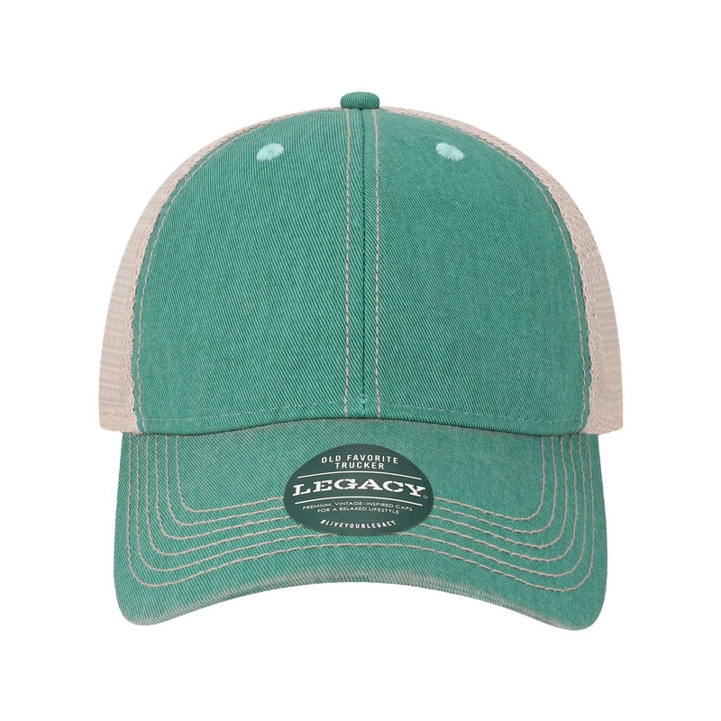 Legacy OFAY Youth Old Favorite Trucker Cap Aqua/Khaki