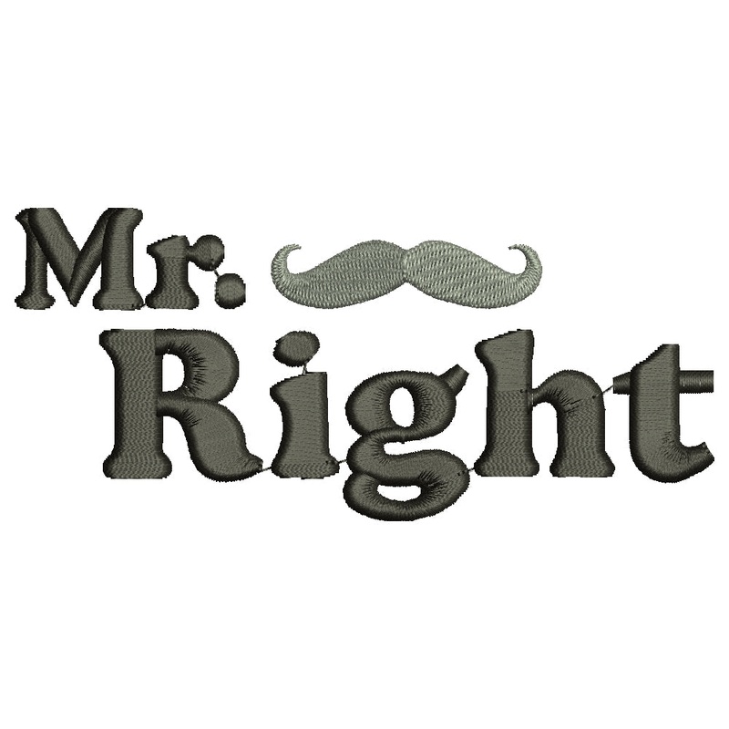 Mr Right Mustache Default Title One Size