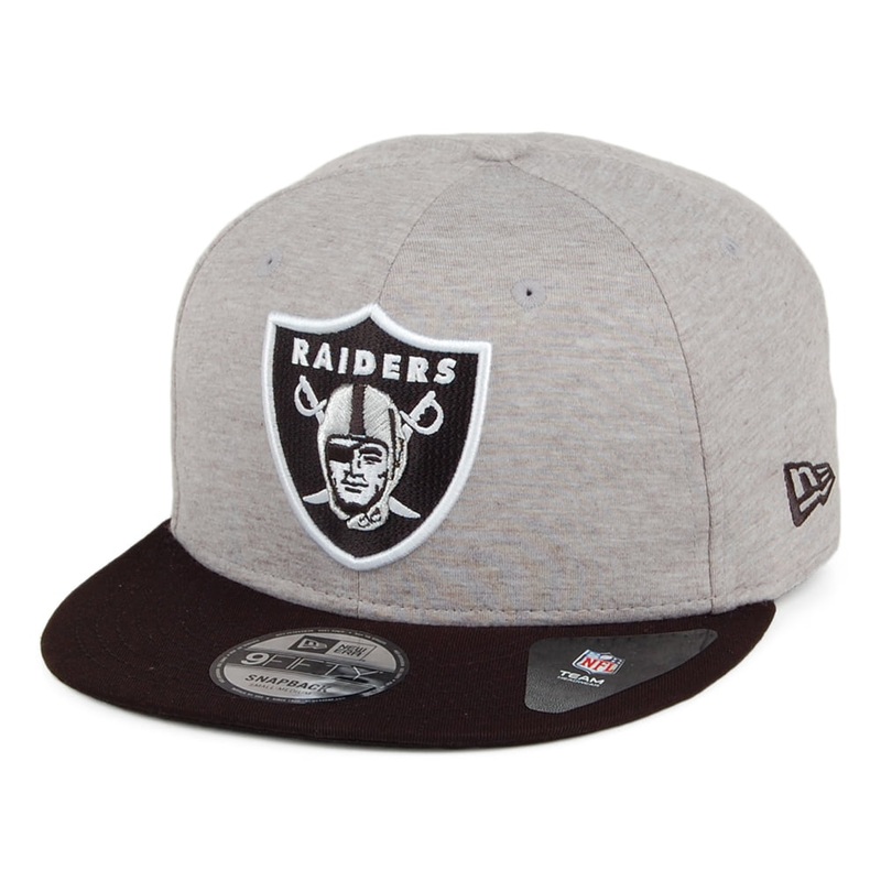 New Era 9FIFTY Oakland Raiders Snapback Cap – NFL Jersey Essential – Grey-Black Small/Medium