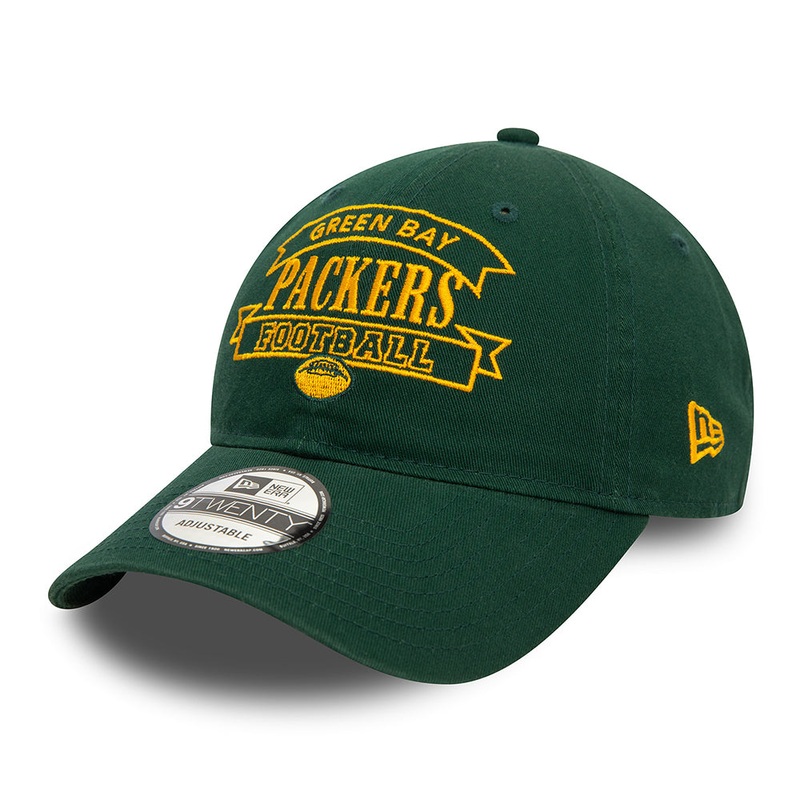 New Era 9TWENTY Green Bay Packers Baseball Cap – NFL Retro – Dark Green Adjustable