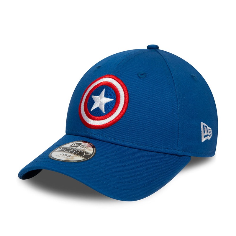 New Era Kids 9FORTY Captain America Baseball Cap – Blue CHILD ADJ.