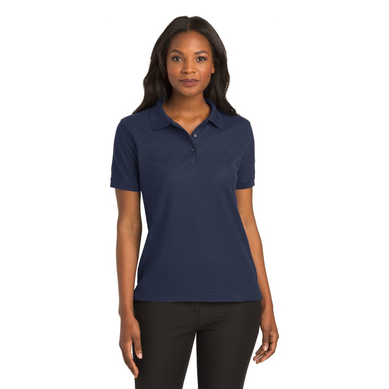 Port Authority L500 Ladies Silk Touch Polo – Navy Navy XS
