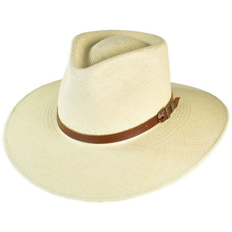 Australian Excursion Panama Straw Fedora Hat NATURAL S