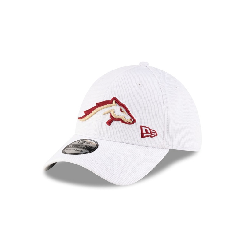 Birmingham Stallions White 39THIRTY Stretch Fit Hat S/M