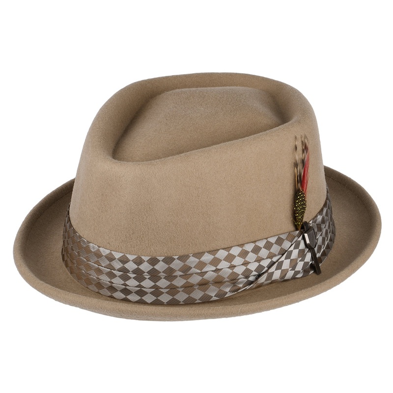 Brixton Hats Stout Wool Felt Pork Pie Hat – Sand Small-56cm