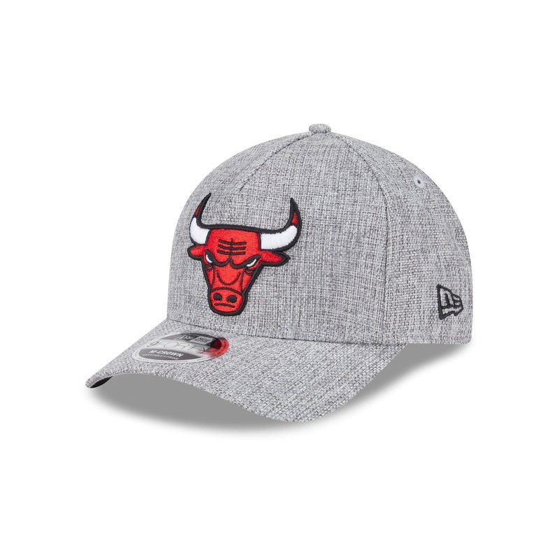 Chicago Bulls Cotton Weave Gray 9FORTY M-Crown A-Frame Snapback Hat One Size
