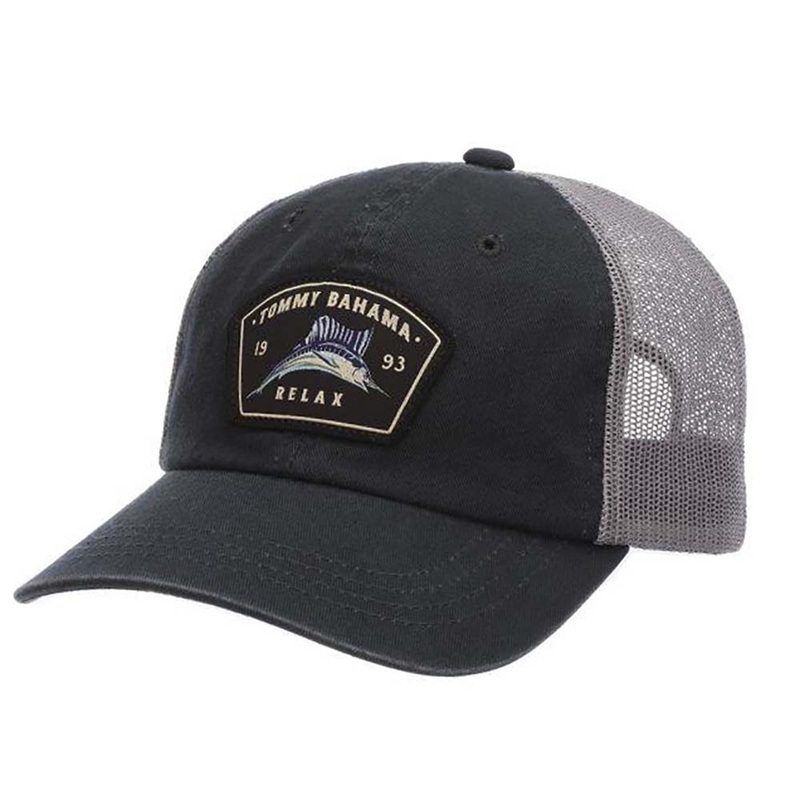 Cotton Trucker’s Cap with TB Marlin Patch – Tommy Bahama Hats Blue