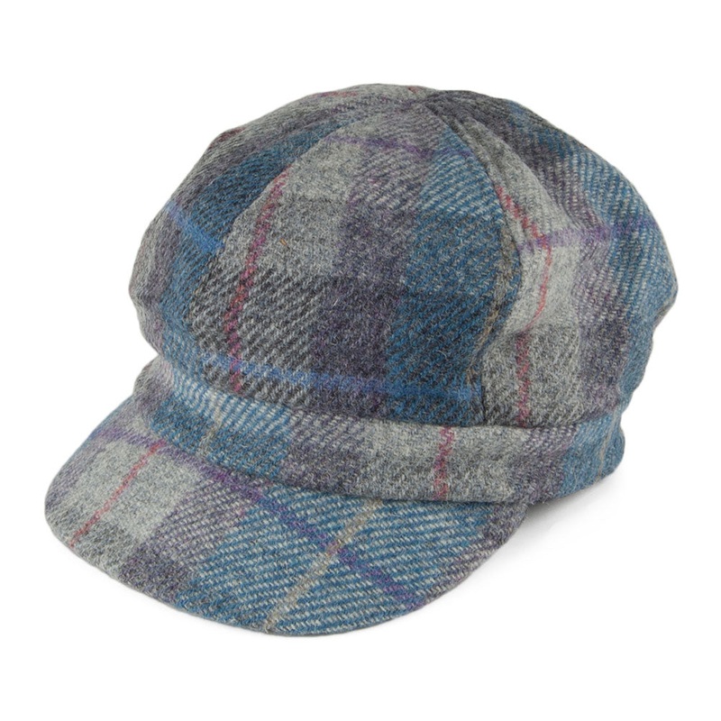 Failsworth Hats HARRIS TWEED Gabby Baker Boy Cap – Blue-Mix 1-Size