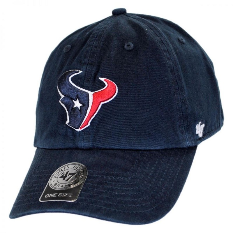 Houston Texans NFL Clean Up Strapback Baseball Cap Dad Hat NAVY ADJUSTABLE