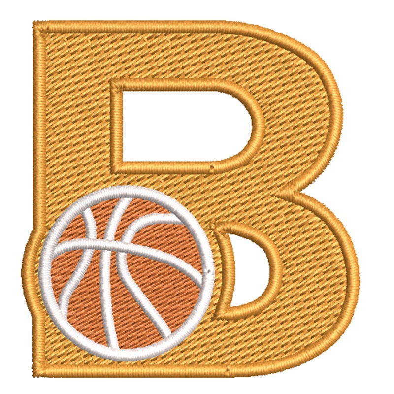 Letter B with Basketball Letter B with Basketball One Size