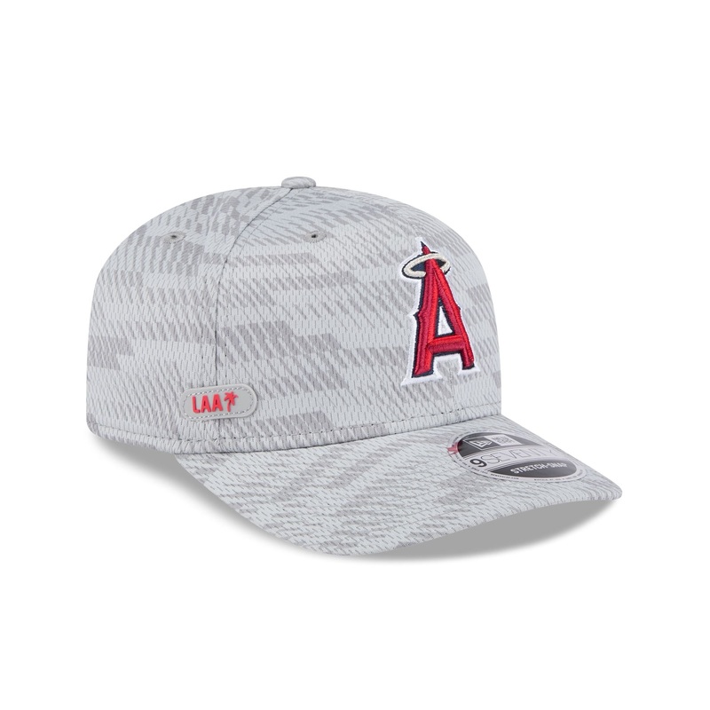 Los Angeles Angels 2025 Clubhouse Gray 9SEVENTY Stretch-Snap Hat One Size