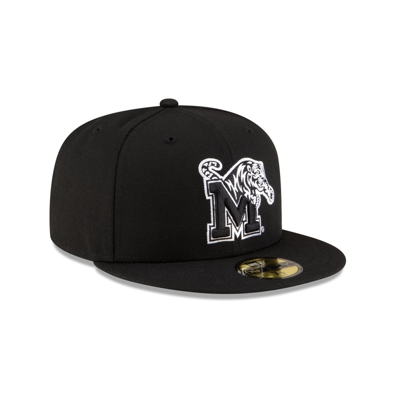 Memphis Tigers Black & White 59FIFTY Fitted Hat 7