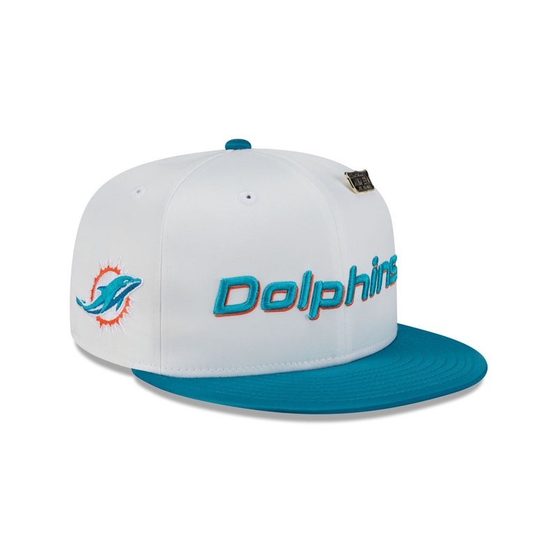 Miami Dolphins Spring Satin 59FIFTY Fitted Hat 7