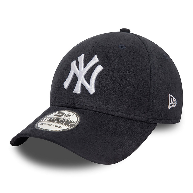 New Era 39THIRTY New York Yankees Baseball Cap – MLB Faux Suede – Navy-White Small/Medium
