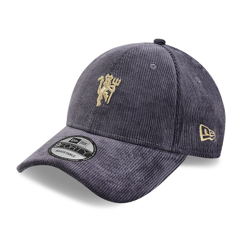 New Era 9FORTY Manchester United Corduroy Baseball Cap – Slate Adjustable