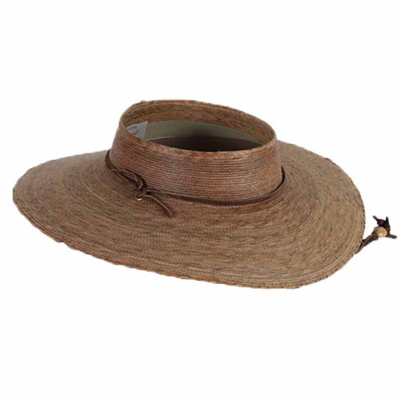 Open Crown Burnt Palm Leaf Sun Visor Hat – Tula Hats Burnt Palm M (57 cm)