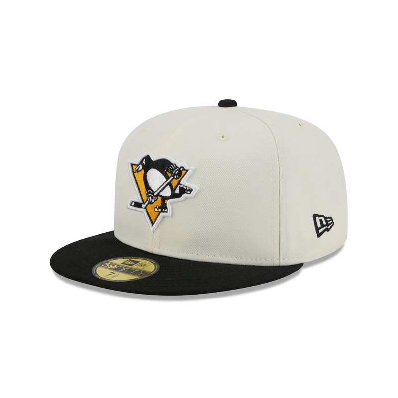 Pittsburgh Penguins Chrome White 59FIFTY Fitted Hat 7