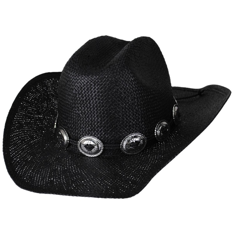 Shiloh Toyo Straw Western Hat BLACK ONE SIZE FITS MOST