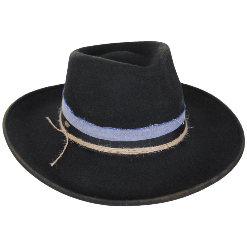 Wandra Wool Felt Rancher Fedora Hat CHOCOLATE ONE SIZE FITS MOST
