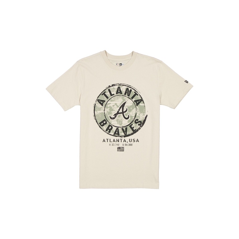 Atlanta Braves Armed Forces Day 2025 Stone T-Shirt S